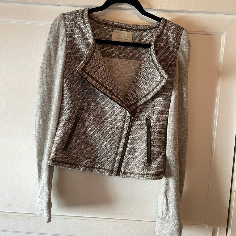 HINGE Asymmetrical Sweatshirt Blazer
